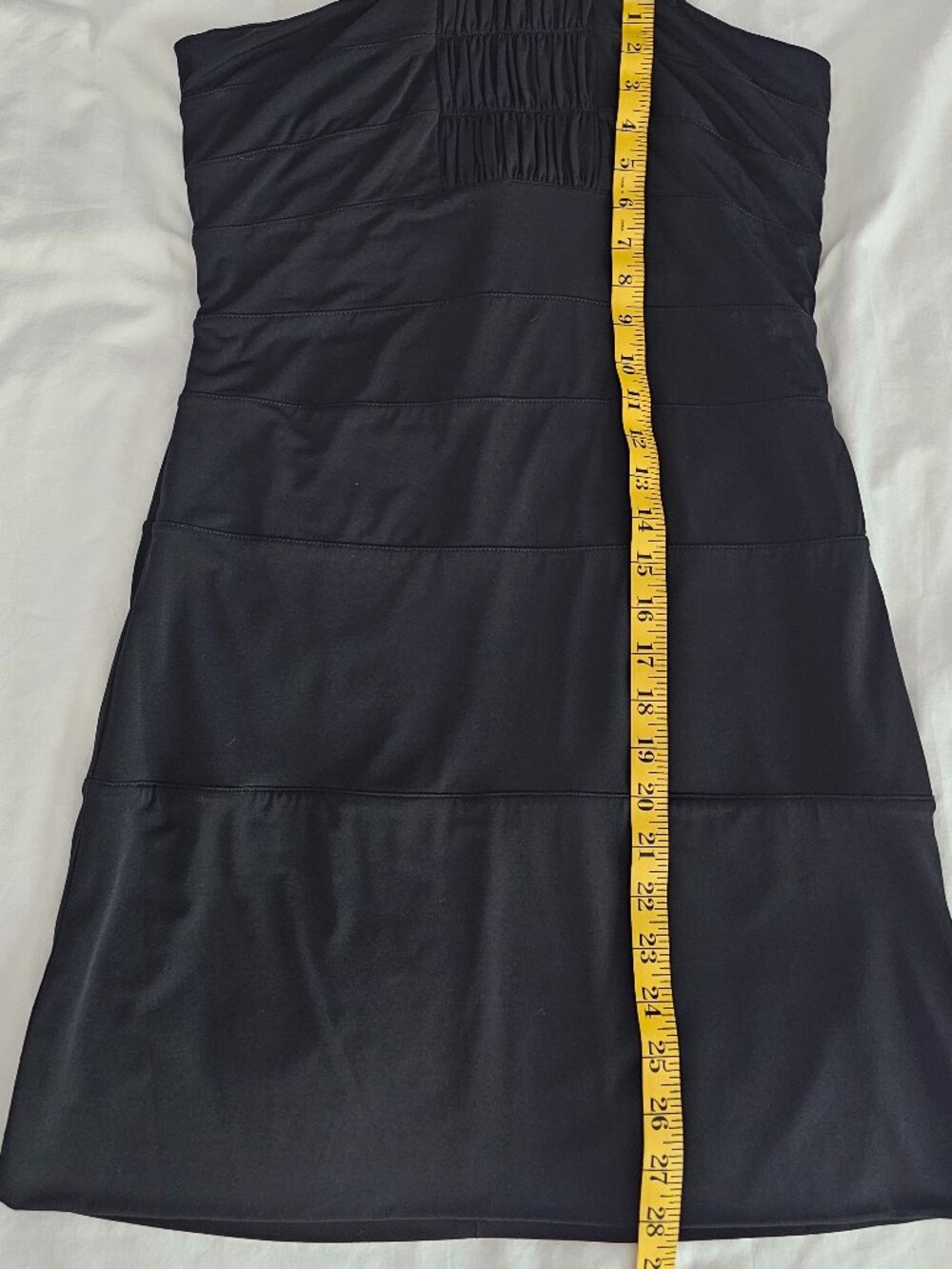 BCBGeneration Dress Strapless/Tierred Halter Jersey Vintage - Picture 3 of 8